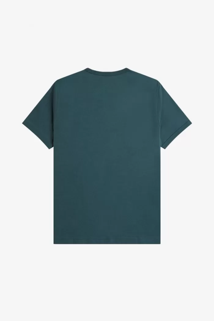 Fred Perry Ringer Men’s T-Shirt Petrol Blue NBUSE8645