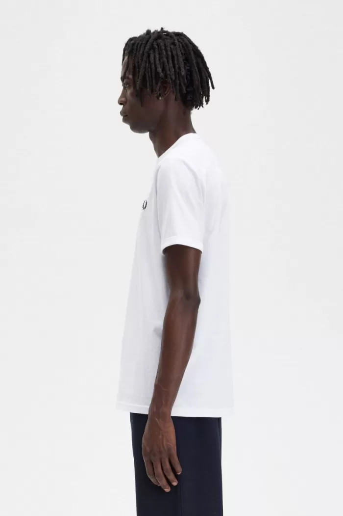 Fred Perry Ringer Men’s T-Shirt White NDTPZ2810