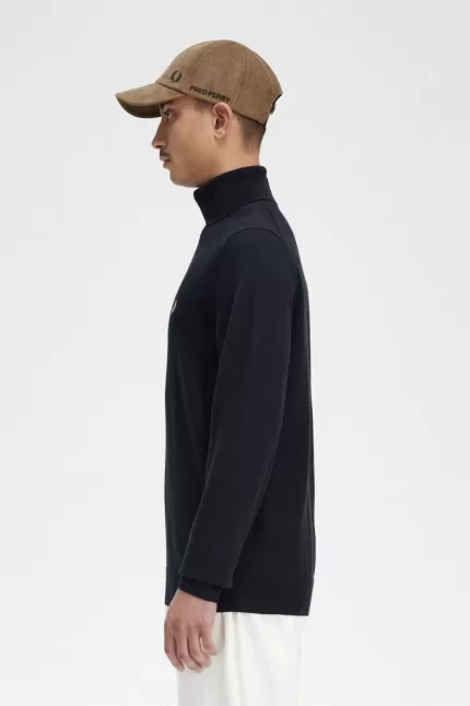 Fred Perry Roll Neck Men’s Jumper Black CQIMT0132