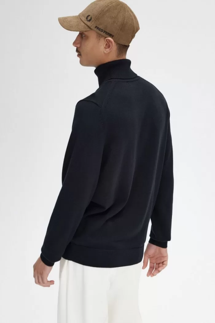 Fred Perry Roll Neck Men’s Jumper Black CQIMT0132