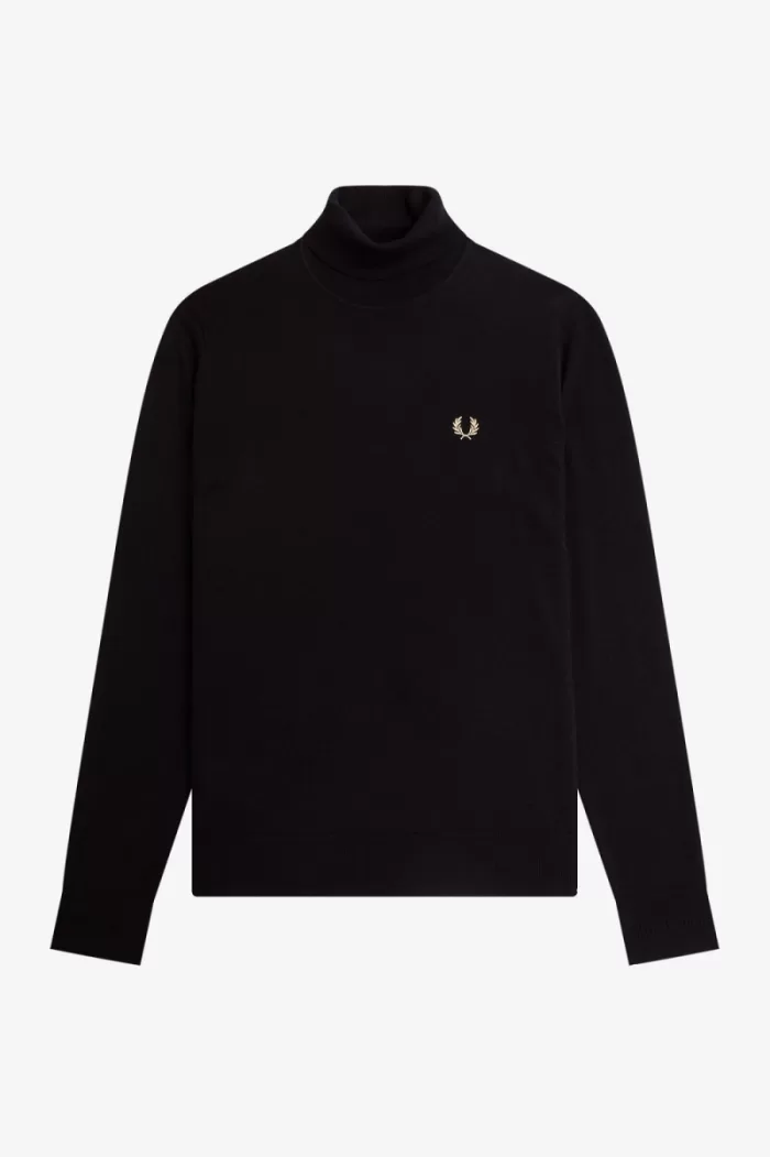 Fred Perry Roll Neck Men’s Jumper Black CQIMT0132