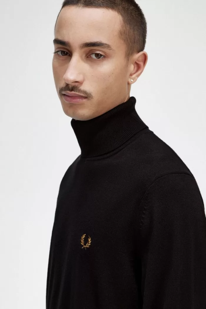 Fred Perry Roll Neck Men’s Jumper Navy PVTOC1962