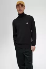 Fred Perry Roll Neck Men’s Jumper Night Green PVLUX3502