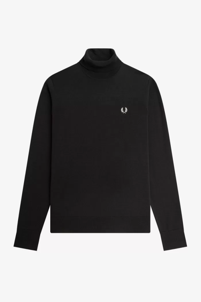 Fred Perry Roll Neck Men’s Jumper Night Green PVLUX3502