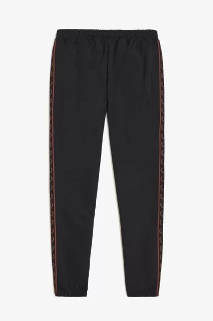 Fred Perry Seasonal Taped Track Men’s Pants Black Whisky Brown MIDQO4017