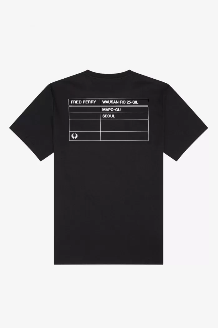 Fred Perry Seoul Ringer Men’s T-Shirt Black DVLPA9438