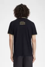 Fred Perry Shanghai M12 Men’s Polo Shirt Black Champagne EXBZG3065