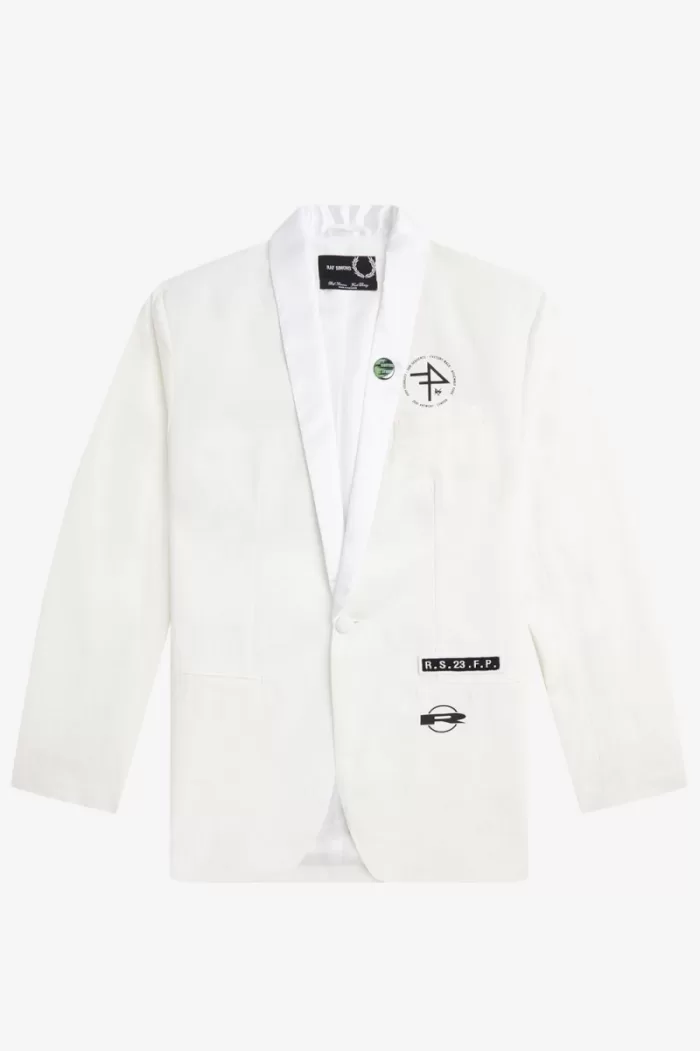 Fred Perry Shawl Collar Blazer Men’s Jackets White PNQGS1403