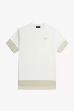 Fred Perry Sheer Trim Piqué Women’s T-Shirt Snow White IXGZW5960