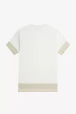 Fred Perry Sheer Trim Piqué Women’s T-Shirt Snow White IXGZW5960