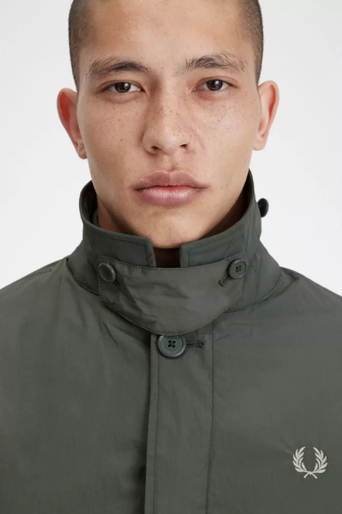 Fred Perry Shell Mac Men’s Parka Field Green HQORB8543