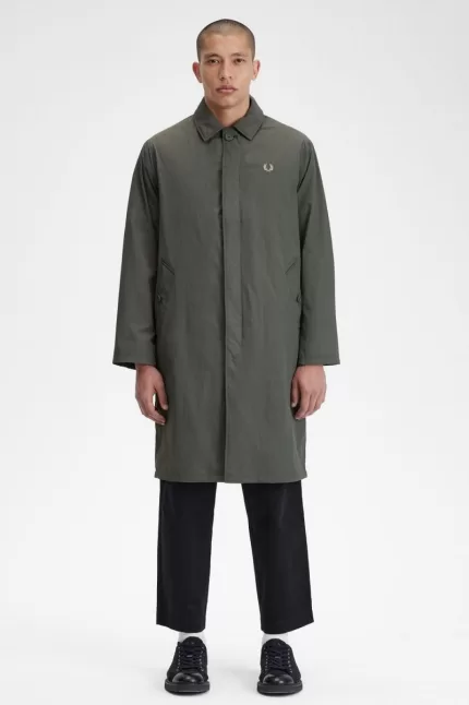 Fred Perry Shell Mac Men’s Parka Field Green HQORB8543