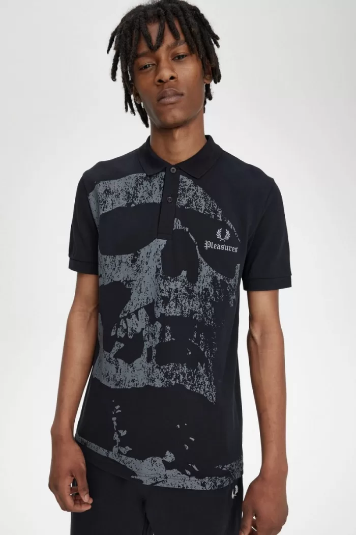 Fred Perry Skull Men’s Shirt Black UIBQP7269