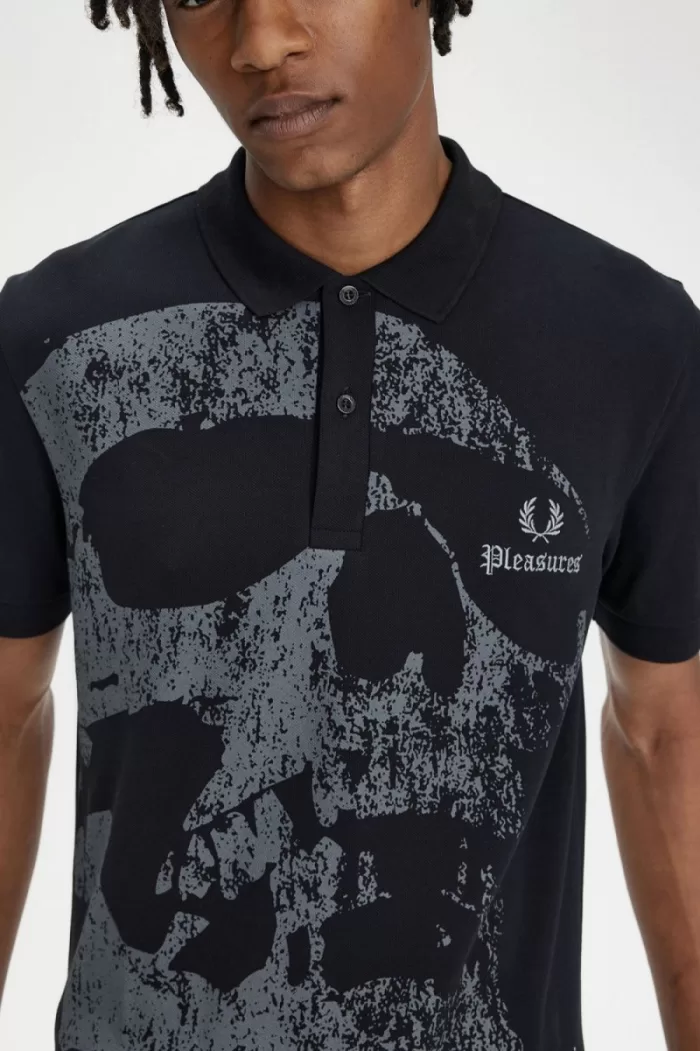 Fred Perry Skull Men’s Shirt Black UIBQP7269