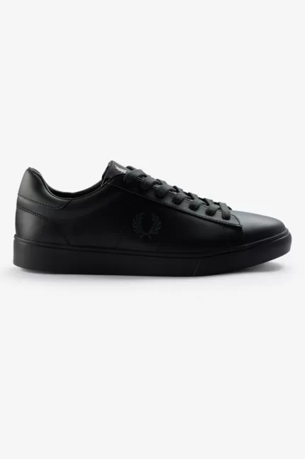 Fred Perry Spencer Men’s Tennis Shoes Black Night Green VQTPY8024