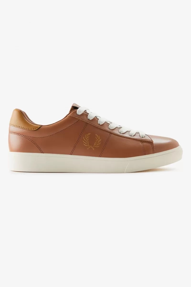 Fred Perry Spencer Mens Tennis Shoes Dar 147 ZOOM - Fred Perry Spencer Men's Tennis Shoes Dark Tan Dark Coffee HMDLV7023