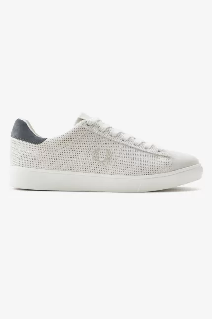 Fred Perry Spencer Men’s Tennis Shoes Snow White Oatmeal NWQBD0317