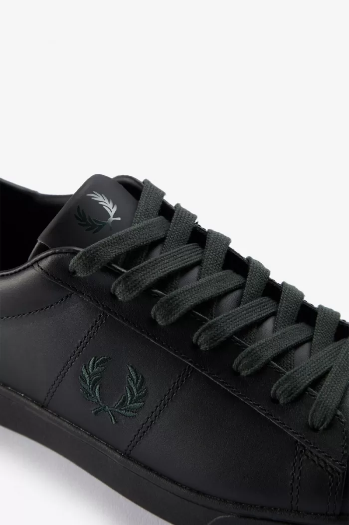 Fred Perry Spencer Women’s Tennis Shoes Black Night Green MBKIR4192