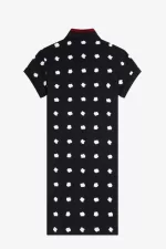 Fred Perry Spot Print Piqué Women’s Dress Black PDNYX2478