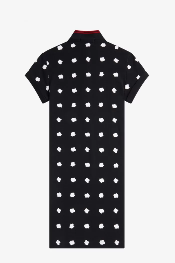 Fred Perry Spot Print Piqué Women’s Dress Black PDNYX2478