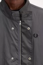 Fred Perry Straight Hem Men’s Parka Gunmetal KFYOX8435