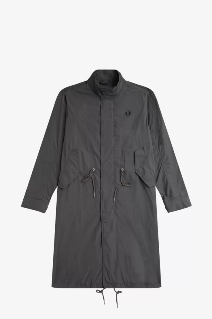 Fred Perry Straight Hem Men’s Parka Gunmetal KFYOX8435