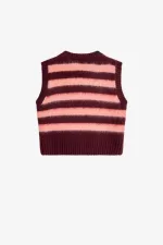 Fred Perry Striped Knitted Women’s Tanks Oxblood DUTHS0913