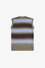 Fred Perry Striped Open Knit Men’s Tanks Dark Red JCVNE2348