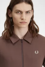 Fred Perry Tape Detail Collared Men’s Track Jackets Dark Red URYKF9037