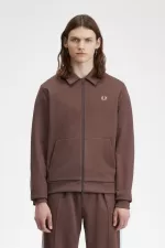 Fred Perry Tape Detail Collared Men’s Track Jackets Dark Red URYKF9037