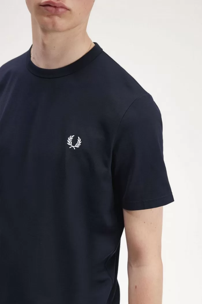 Fred Perry Tape Detail Men’s T-Shirt Navy WSURE6854