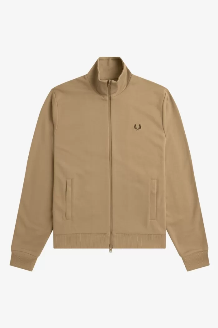 Fred Perry Tape Detail Men’s Track Jackets Green MUWBR4760