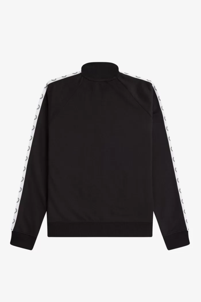 Fred Perry Taped Men’s Track Jackets Black OQCTI0321