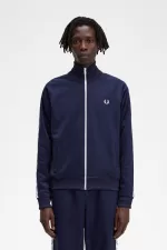 Fred Perry Taped Men’s Track Jackets Carbon Blue GJFVL0261