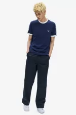 Fred Perry Taped Ringer Men’s T-Shirt Carbon Blue HUIXL8314