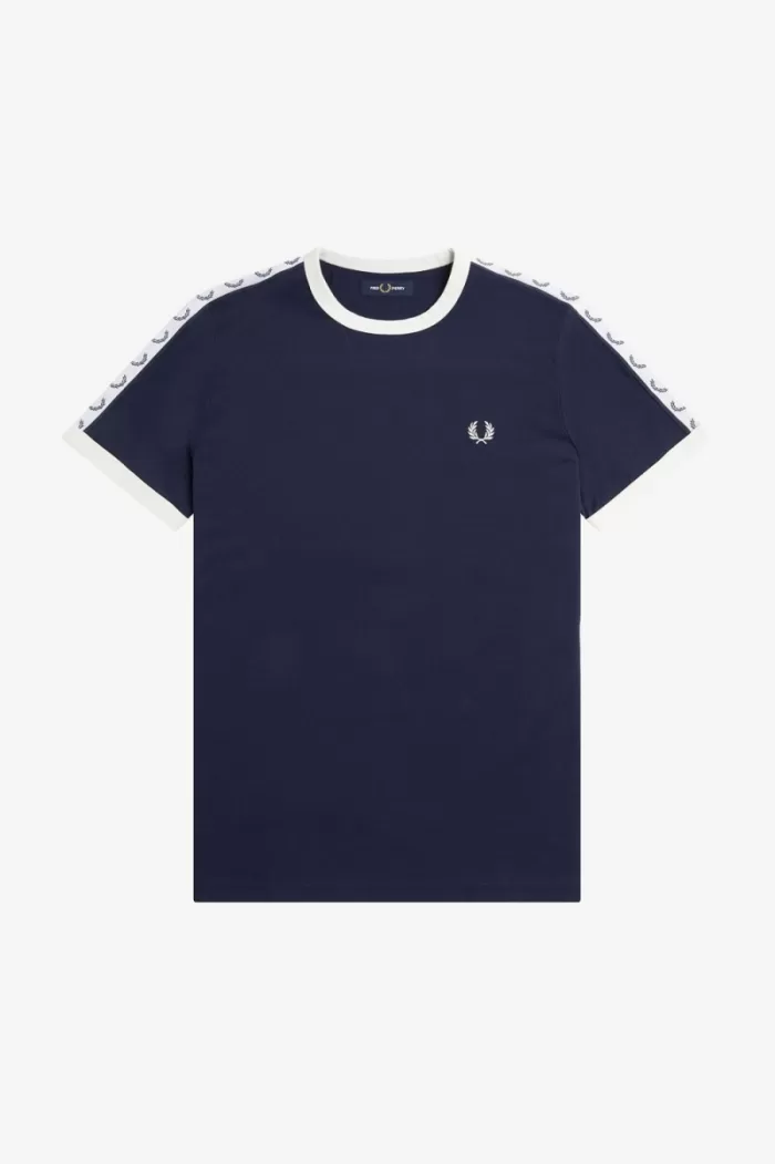 Fred Perry Taped Ringer Men’s T-Shirt Carbon Blue HUIXL8314