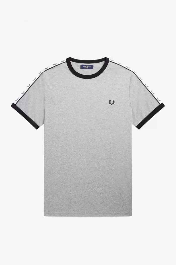 Fred Perry Taped Ringer Men’s T-Shirt Grey DXLNH4195