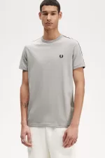 Fred Perry Taped Ringer Men’s T-Shirt Grey NJXSO3789