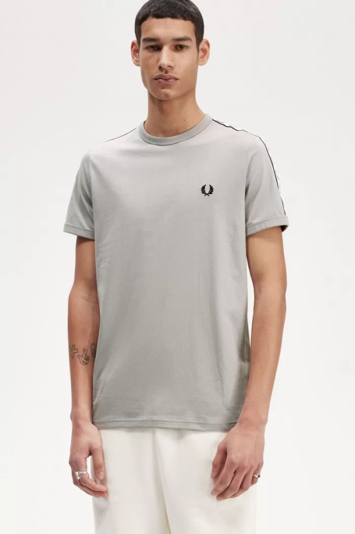 Fred Perry Taped Ringer Men’s T-Shirt Grey NJXSO3789