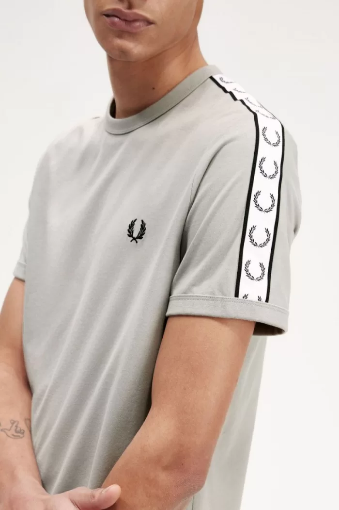 Fred Perry Taped Ringer Men’s T-Shirt Grey NJXSO3789