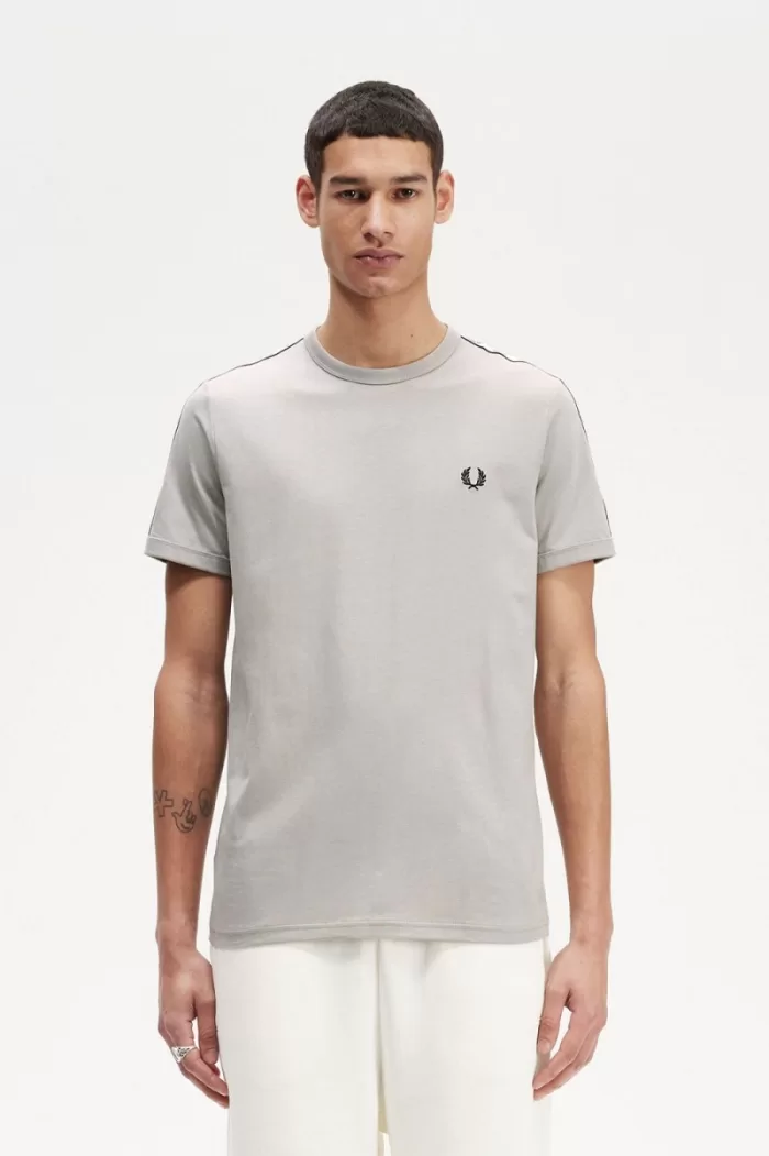 Fred Perry Taped Ringer Men’s T-Shirt Grey NJXSO3789