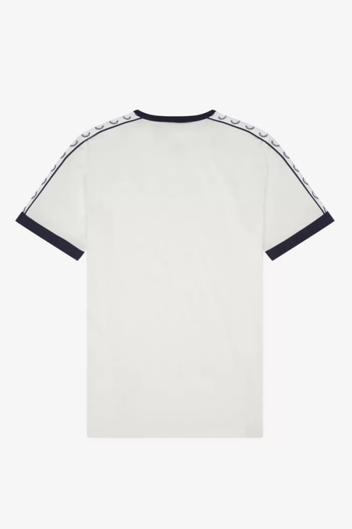 Fred Perry Taped Ringer Men’s T-Shirt Snow White FZGED0413