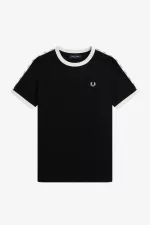 Fred Perry Taped Ringer Women’s T-Shirt Black OKQWA2786