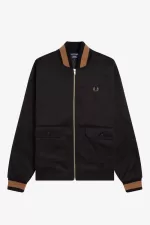 Fred Perry Tennis Bomber Men’s Jackets Black RXJUN9302