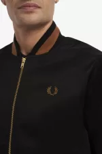 Fred Perry Tennis Bomber Men’s Jackets Black RXJUN9302