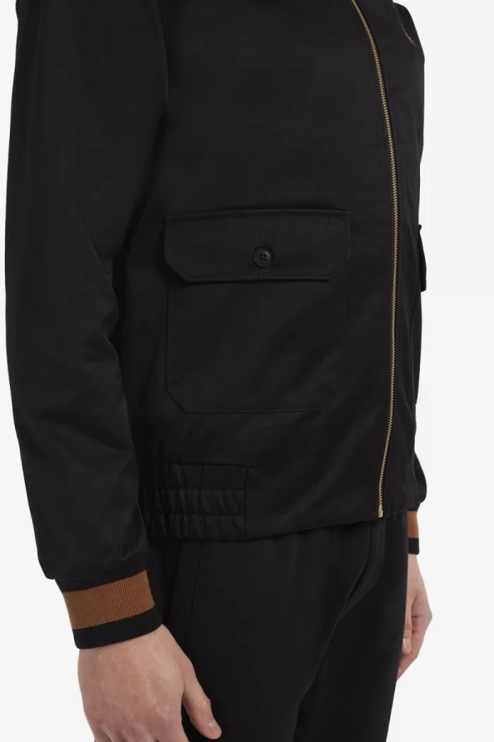 Fred Perry Tennis Bomber Men’s Jackets Black RXJUN9302