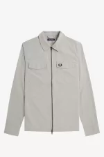 Fred Perry Textured Zip-Through Men’s Shirt Grey NWXOS9810