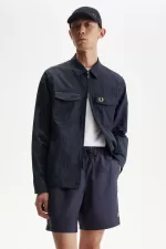 Fred Perry Textured Zip-Through Men’s Shirt Navy TYFMP8401