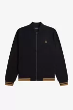 Fred Perry Tipped Detail Men’s Track Jackets Black NEFZJ5238