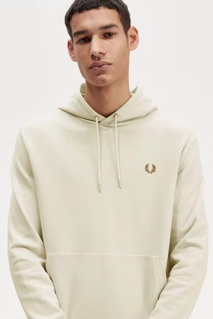 Fred Perry Tipped Hooded Men’s Sweatshirts Oatmeal ISZAQ0972